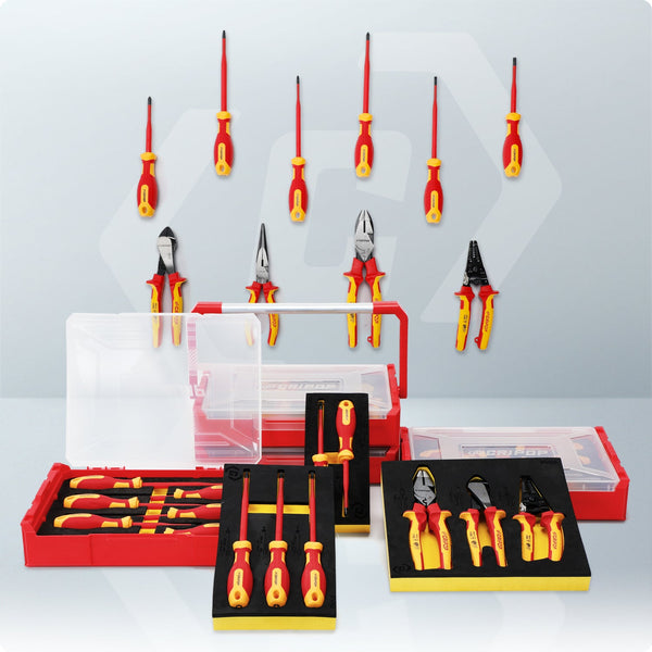 INSULATED SCREWDRIVERS & PLIER SET