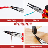CRIPOP 002  Insulated 8 Inches Long Nose Pliers