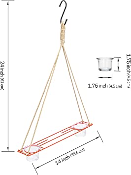 Bird Feeder with Two Detachable Feeding Cups