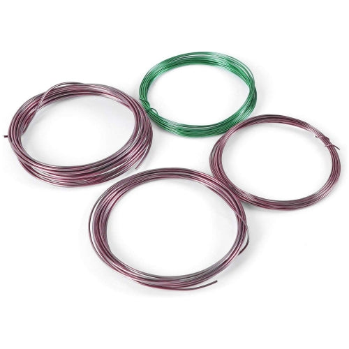 Bonsai Training Wire Set of 4 - Total 128 Feet(32 Feet Each Size) 3 Size - 1.0MM,1.5MM,2.0MM