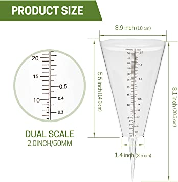 Plastic Rain Gauge with Brushes and Garden Labels