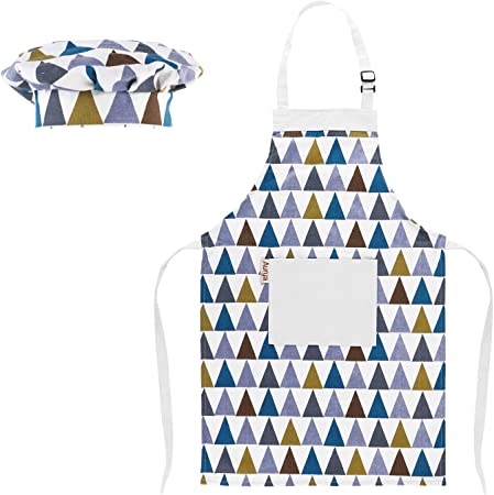 5 Kids Apron and Chef Hat Set